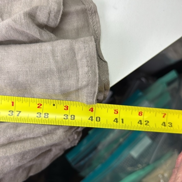 Lungo L'ArnoSand Coloured Linen Dress Made in Italy - Picture 8 of 9